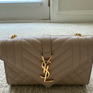 Small Envelope Calfskin Leather Shoulder Bag